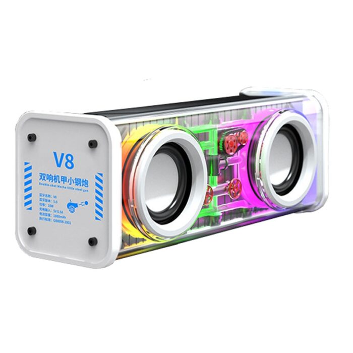 V8 Transparent RGB Transparent Wireless Speaker - Image 4